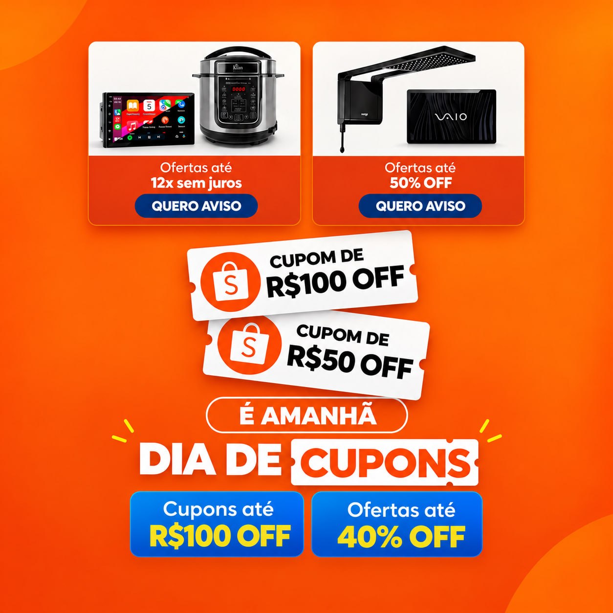 Vem aí, Dia de Cupons na Shopee !