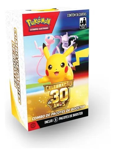 Pokémon Tcg 30 Anos Mini Booster Box Com 6 Boosters Ptbr