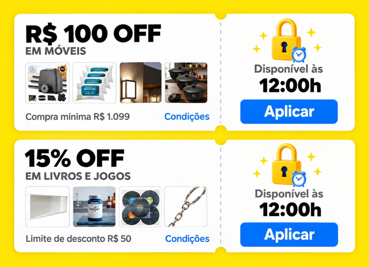 Cupons Mercado Livre em Selecionados