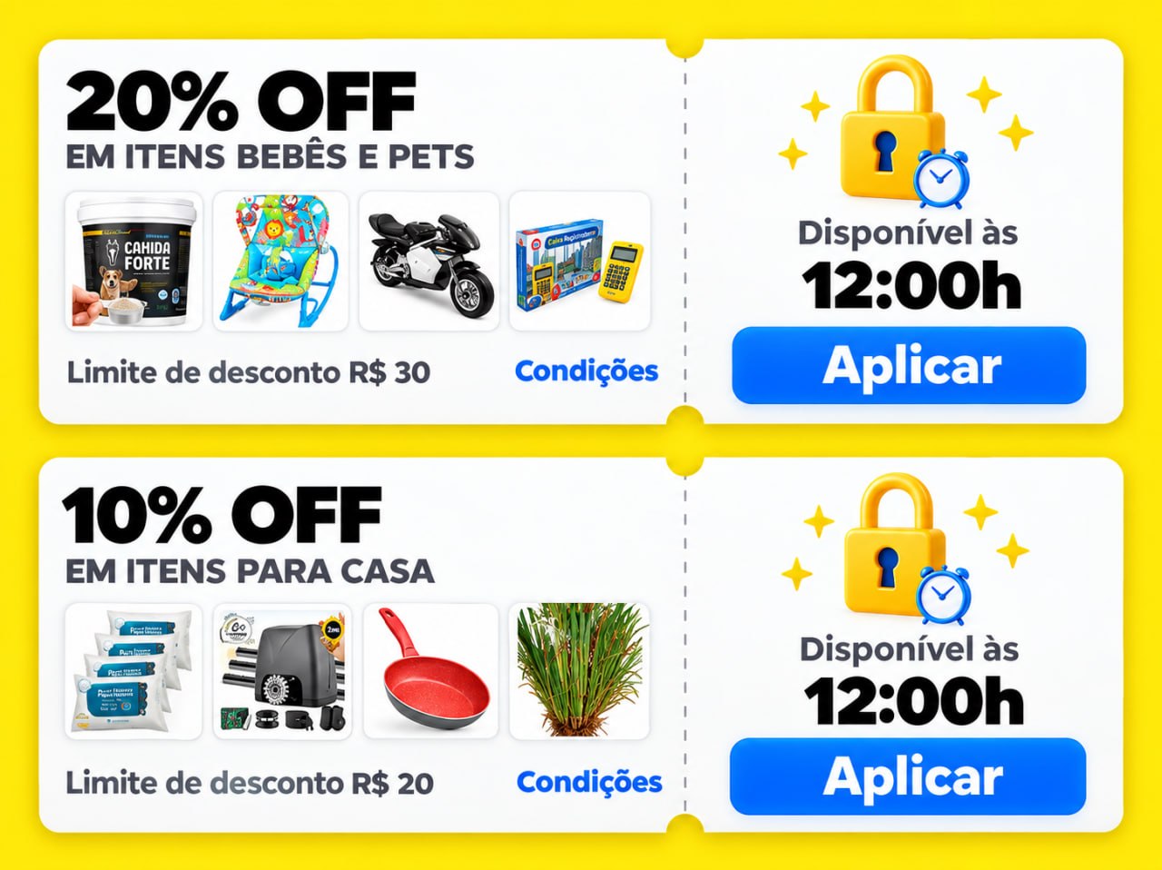 Cupons Mercado Livre em Selecionados