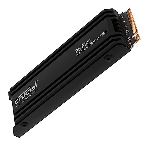 Crucial Ssd interno para jogos P5 Plus 2Tb NVMe NVMe M.2 com dissipador de calor, compatível com PlayStation 5 (Ps5) até 6600 Mb/s Ct2000p5pssd5