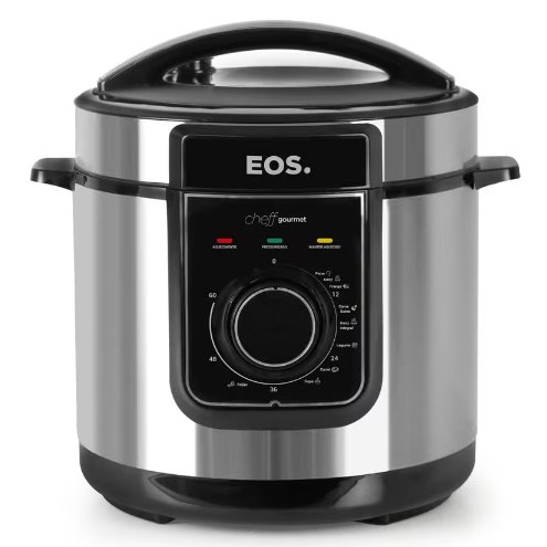 Panela de Pressão Elétrica 5L EOS Cheff Gourmet Multicooker 127V 9 Dispositivos de Segurança e Timer Programável