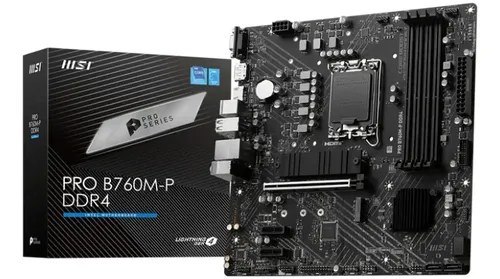 Placa Mae Msi Pro B760m-P Ddr4, Socket Lga 1700, Chipset B760, Pro-B760m-P-Ddr4