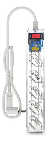 Clamper Proteção contra raios e surtos Filtro de linha Transparente 5 1 m