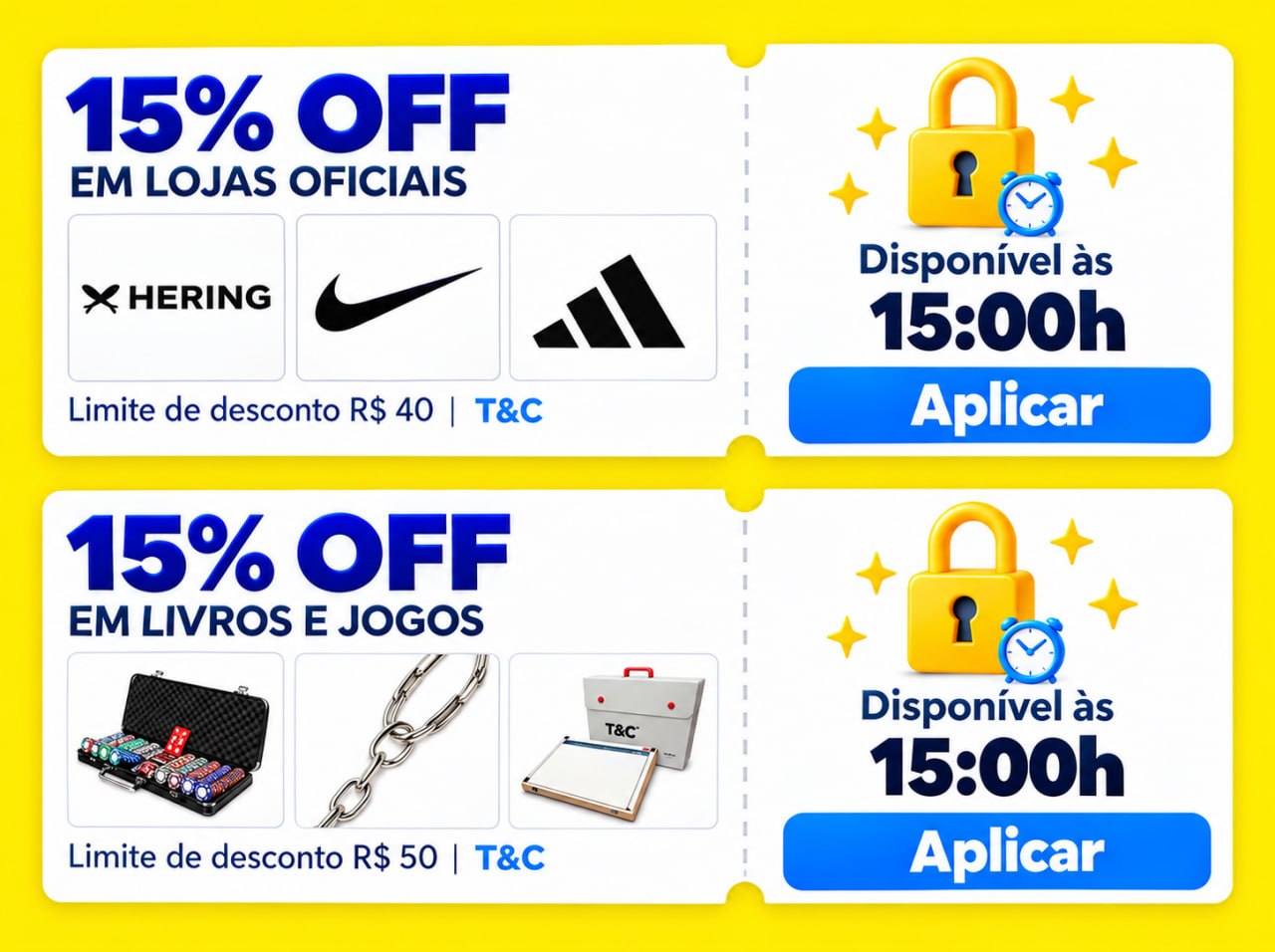 Cupons Mercado Livre em Selecionados