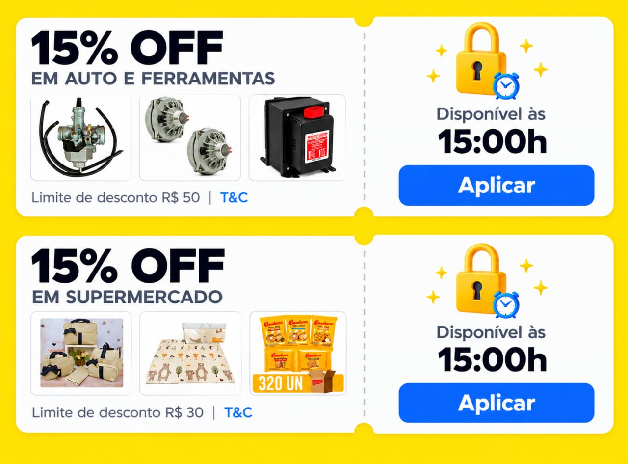 Cupons Mercado Livre em Selecionados