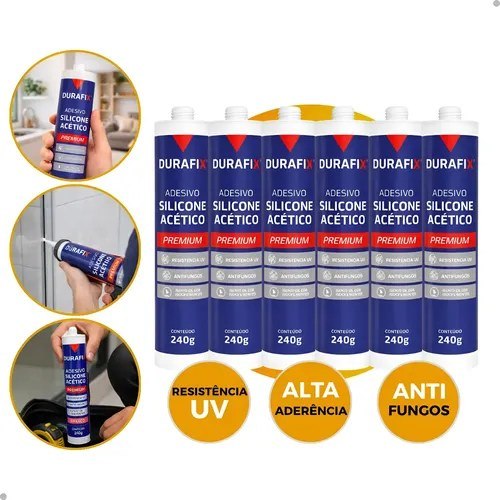 12x Silicone Acético Vedação Construção Vidro Box Profissional
