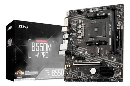 Placa Mãe Msi B550m-a Pro Amd Ryzen Am4 Ddr4 Matx M.2 -Hdmi
