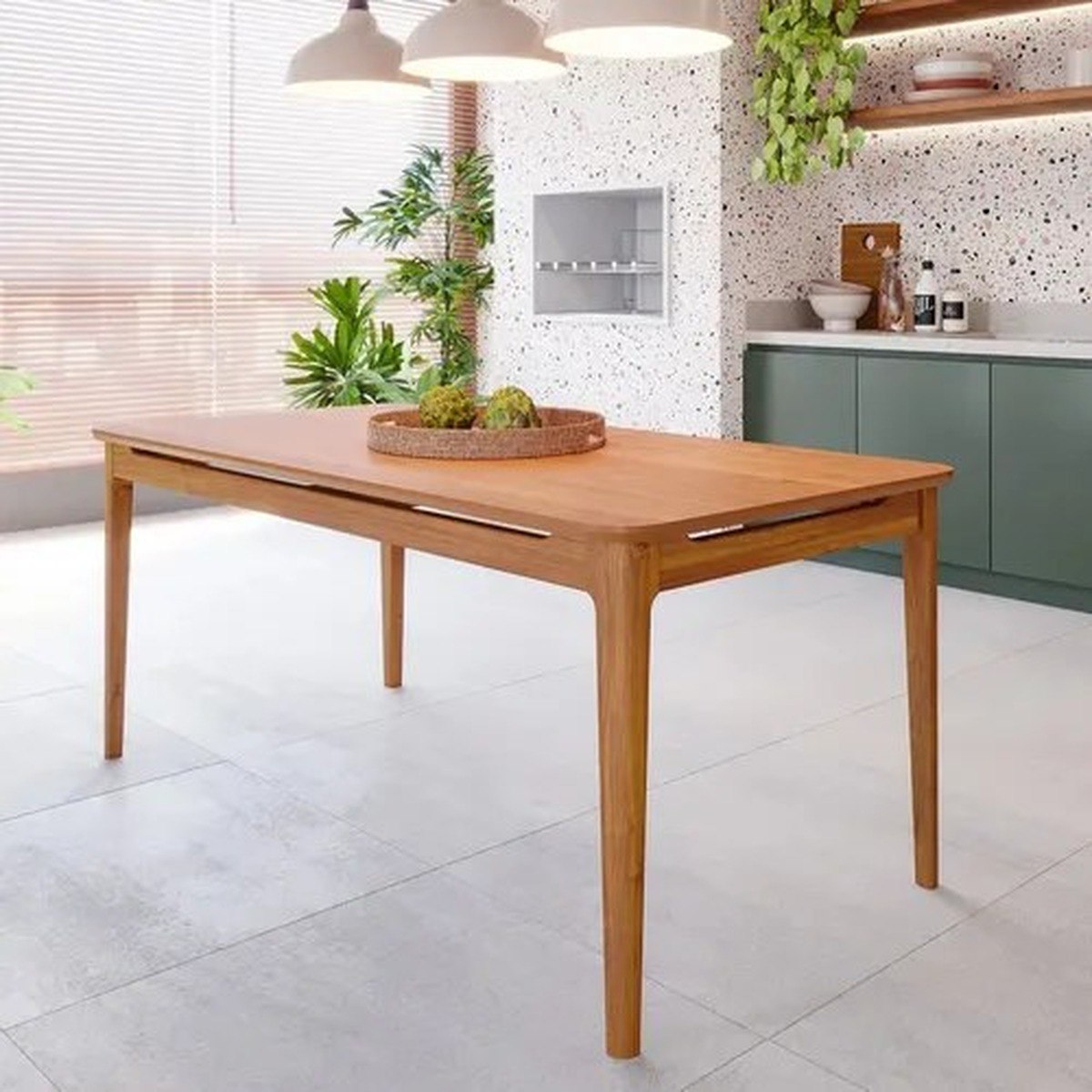 Mesa De Jantar 6 Lugares 180cm Miriti Cabecasa