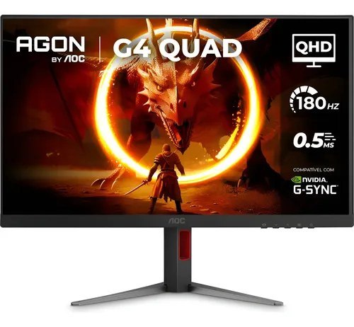 Monitor Gamer Aoc Agon Quad 27'' 180hz Base Ajustável Q27g4f