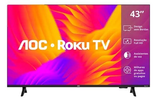 Smart Tv Aoc Led 43 Full Hd Wi-fi Tv Sem Bordas