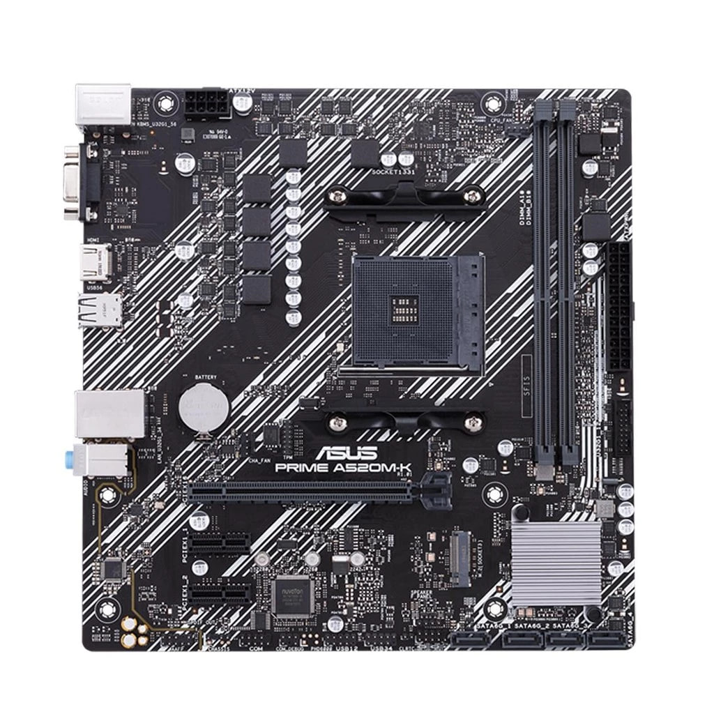 Placa Mãe Asus para AMD AM4 Prime A520M-K 2xDDR4 mATX 90MB