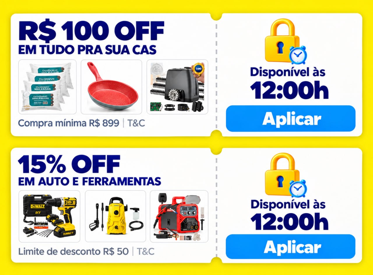 Cupons Mercado Livre em Selecionados