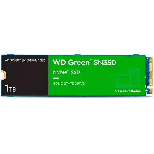 Ssd 1tb Western Digital Green Sn350 Nvme, Gen3 M.2 2280 Azul