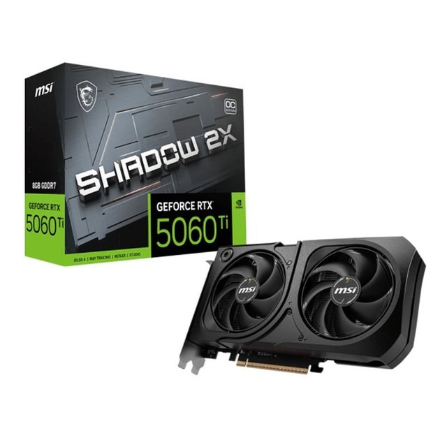 Placa de Video GeForce Nvidia Msi Rtx5060ti 8g Shadow 2x Oc Plus 8gb Gddr7 128 Bits 912-V536-023