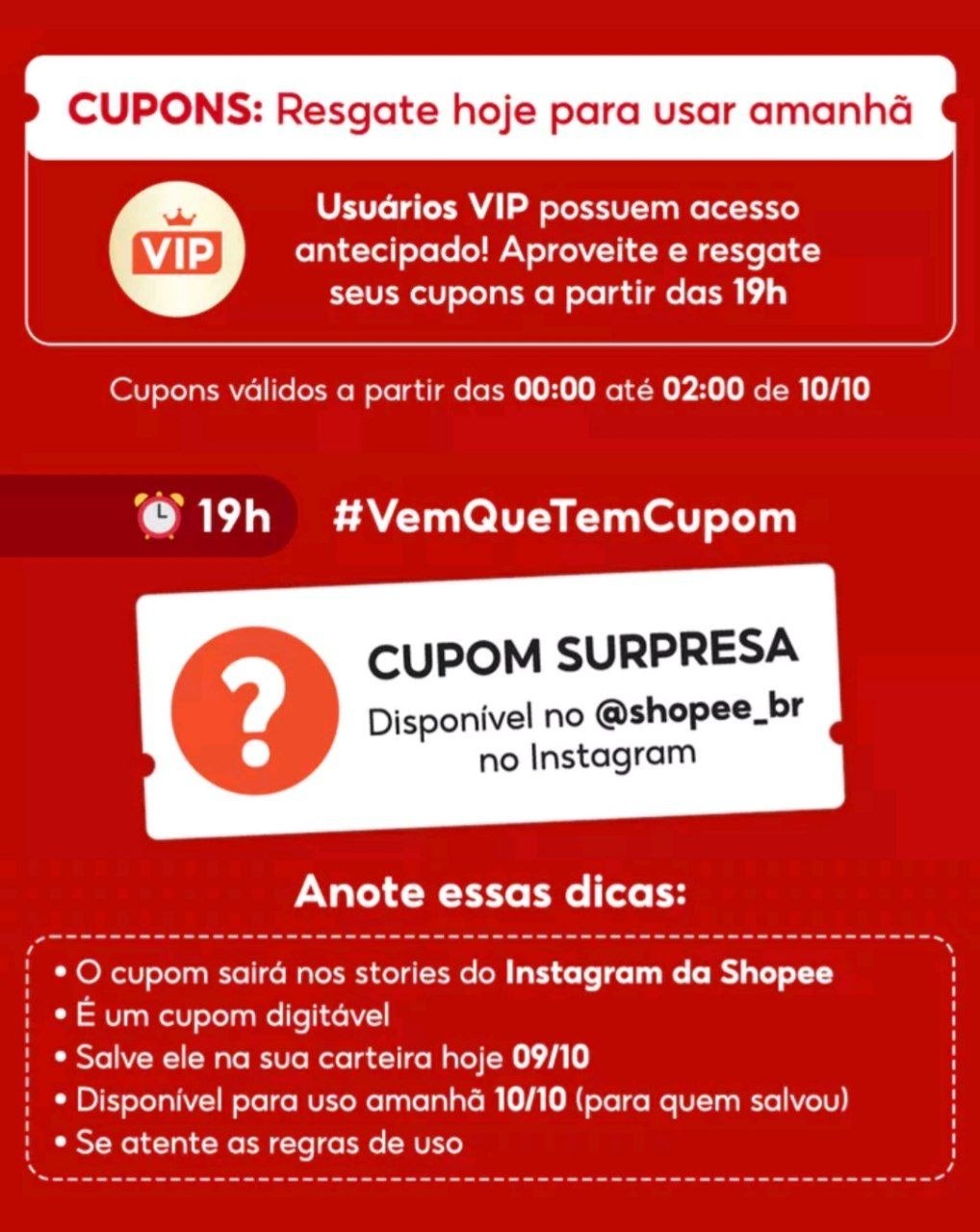 Cupons Shopee sendo Liberados a cada hora !