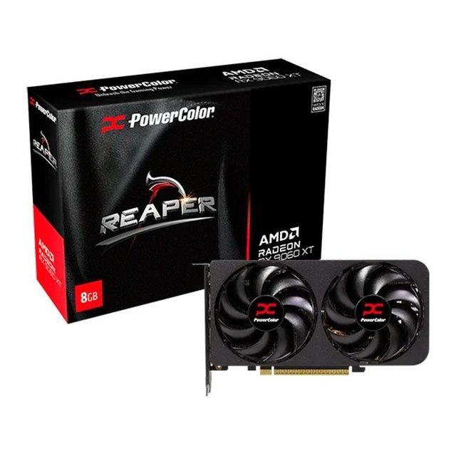 Placa de Video PowerColor Radeon Rx 9060 Xt Reaper, 8Gb, Gddr6, 128-bit, Rx9060xt-8G-A