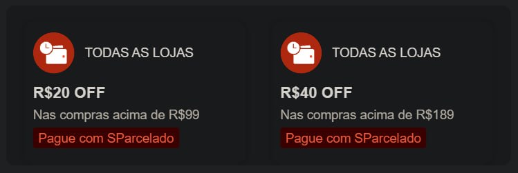 Novos Cupons SParcelado !