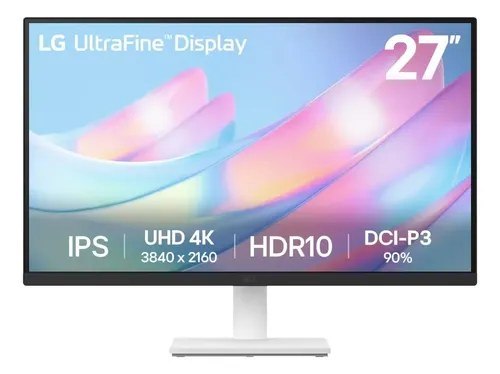 Monitor Lg UltraFine Tela Ips Uhd 4K 27", Hdr10, Dci-P3 90%, Dynamic Action Sync, Branco 27Us500