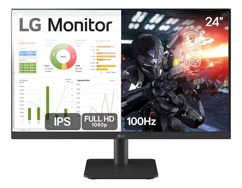 Monitor Pc Gamer Lg 24”- Ips, Full Hd, 100Hz, Hdmi, Preto 24Ms500-B