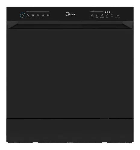 Lava Louças 8 Serviços Preta Touch Plus Midea Preto