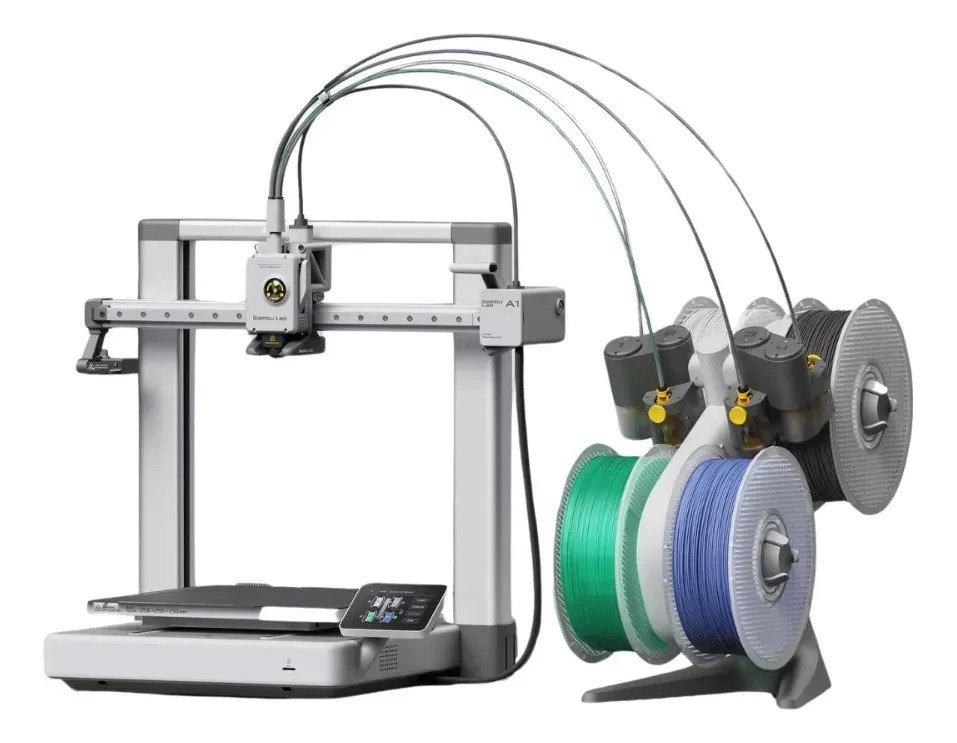 Impressora 3d Bambu Lab A1 Combo Ams Lite Prateado