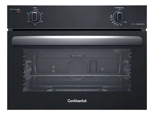 Forno de Embutir a Gás Continental 50L TOPLimpaFácil OC4GM Cor Preto