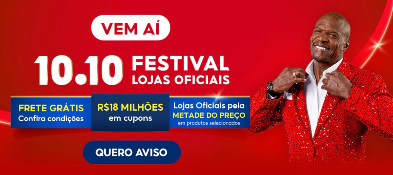 Vem aí, 10.10 Shopee - Festival Lojas Oficiais