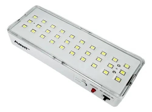 Luminária Emergência Led Barra 1w Avant 30 Leds Branco Frio