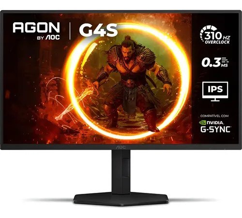 Monitor Gamer Aoc Agon G4s 25" 310Hz 0.3ms Hdr400 Ips Base Ajustável 25G4s/P Preto