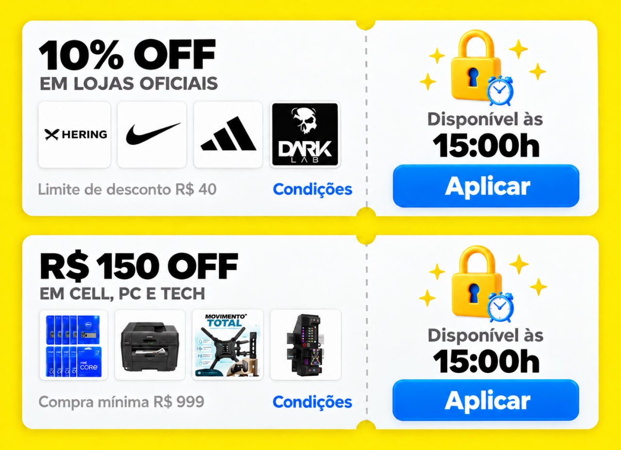 Cupons Mercado Livre em Selecionados