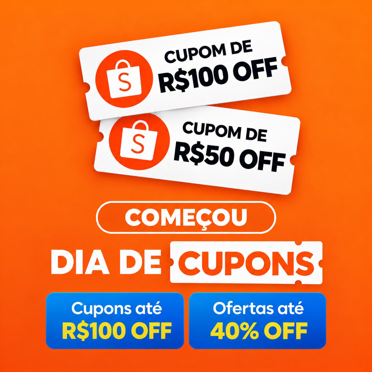 Começou, Dia de Cupons na Shopee !