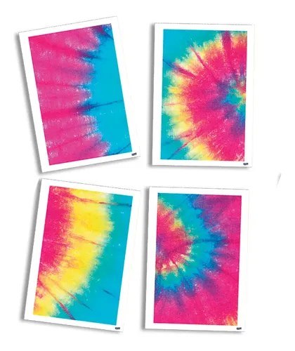 Quadros Decorativo Festa Tie Dye 04 Unidades Festcolor