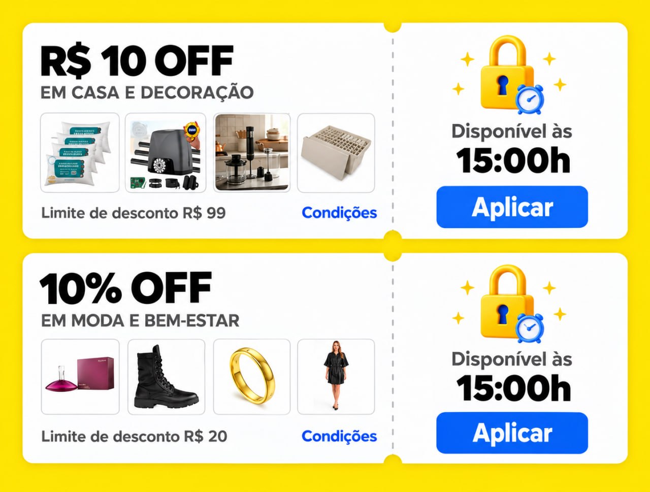 Cupons Mercado Livre em Selecionados