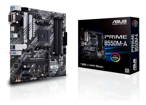 Placa-mãe Asus Prime B550m-a Amd Am4 Ddr4 90Mb14i0-C1bay0 Cor Preto