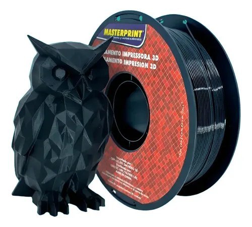 2x Filamento Masterprint Petg 3d Cor Preto 1.75mm 1kg Original