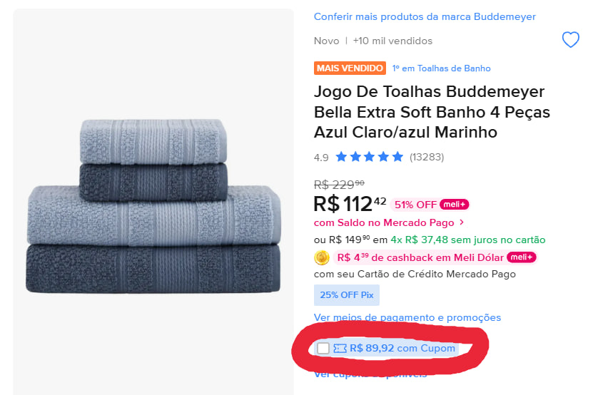 Jogo De Toalhas Buddemeyer Bella Extra Soft Banho 4 Peças Azul Claro/azul Marinho