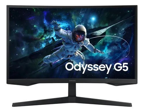 Monitor Gamer Curvo Samsung Odyssey G5, 27", Qhd, 165hz Cor Preto