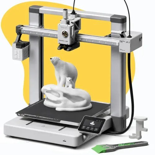 Impressora 3d Fdm Aberta A1 Bambu Lab Sem AMS + Porta Resíduos Espátula Chave Manutenção