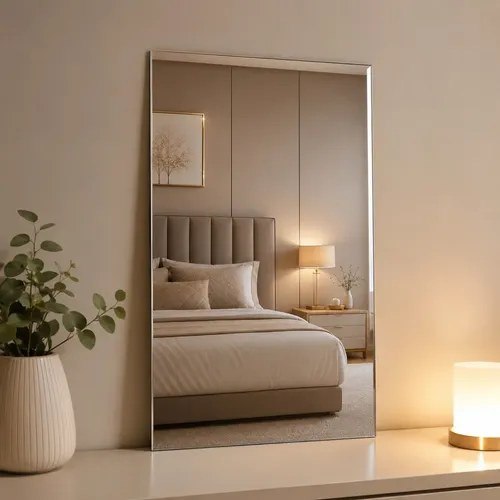 Espelho Decorativo Lapidado 50x30cm Parede Banheiro Sala Hal